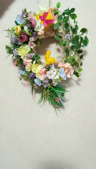 Великодній вінок. Вінок на двері. . Пасхальный вінок. Подарунок