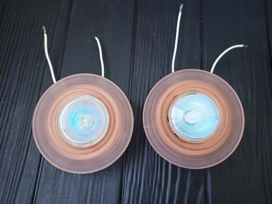 2 Szklane oprawy sufitowe na 230V