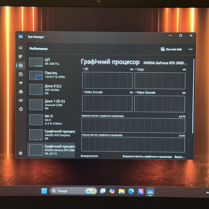 Топ ігровий ноутбук MSI i7 12650, Rtx 3060, 1000Gb Ssd