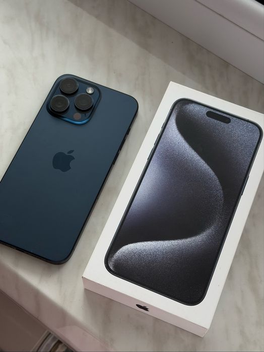 Iphone 15 pro max 256 gb blue titanium sim/фізична сімкарта