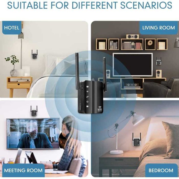 2 em 1 câmera de vigilância oculta + extensor de alcance wifi