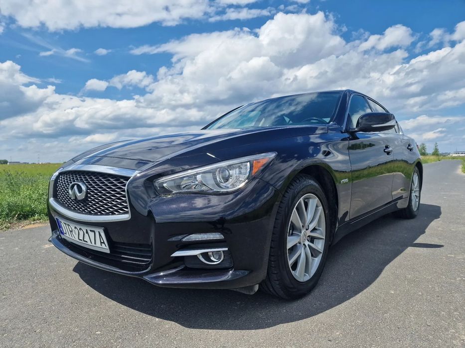Infiniti Q50 Hybryda 306KM 170 tkm Perfekt Perłowa Czerń ! skóra alu szyberdach