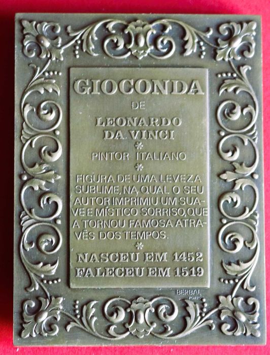 Gioconda de Da Vinci medalha de Baltazar