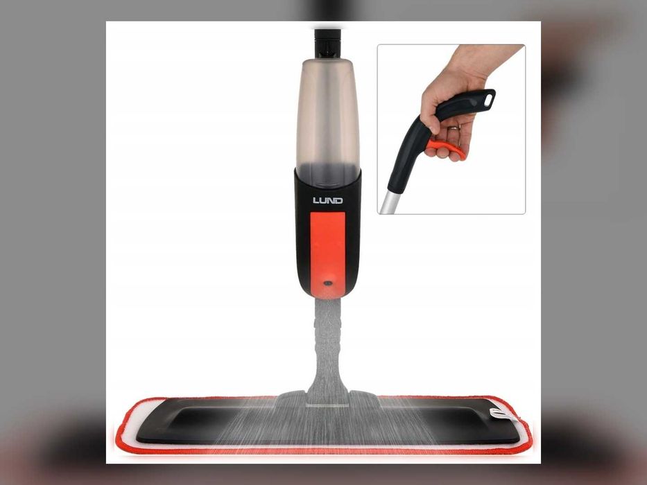 Nowy Mop Ze Spryskiwaczem Płaski Myjka Do Okien 2w1 Mikrofibra 41 Cm