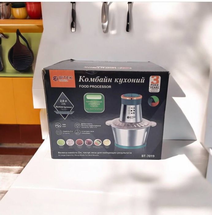 Кухонний подрібнювач блендер BITEK BT-7019 1000W комбайн измельчитель