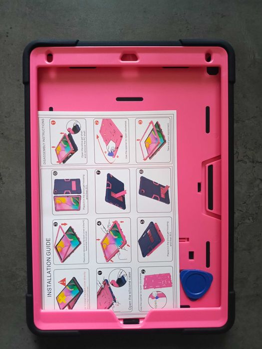 Etui Case do iPad 10,5 Pancerne Czarne z Różowym