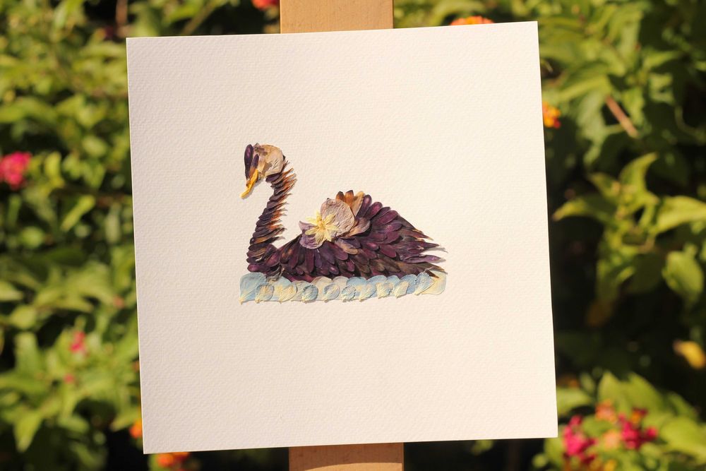 Quadro com flores reais * Arte floral * Prenda de aniversário/Natal