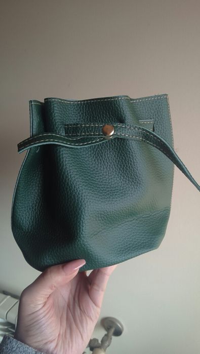 Mala Carteira Saco Mini Verde Escuro Nova