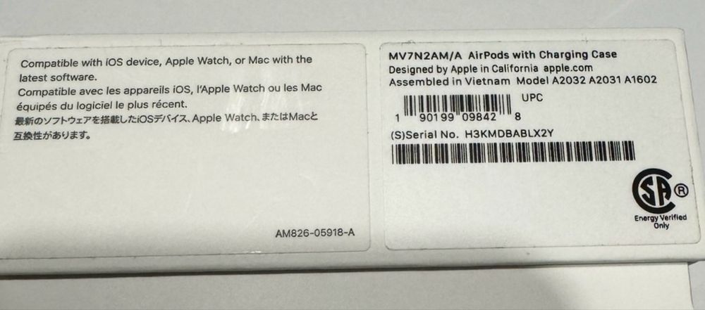 Наушники AirPods2 оригинал