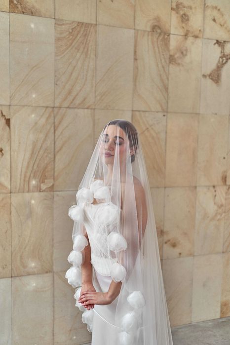 Весільні фати з 3д квітими