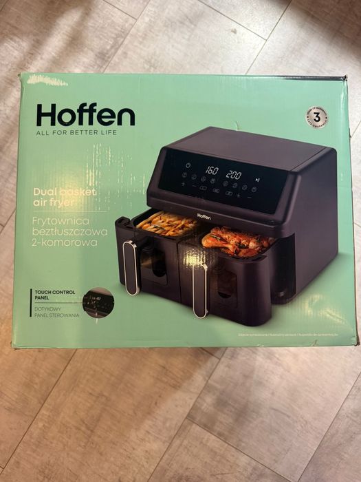 Nowa frytkownica beztłuszczowa Hoffen 2 komorowa 2400W gwarancja