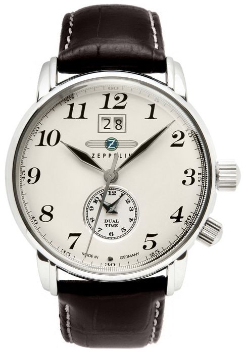 Zegarek Męski ZEPPELIN LZ127 Graf Zeppelin Dual Time 7644-5 + BOX