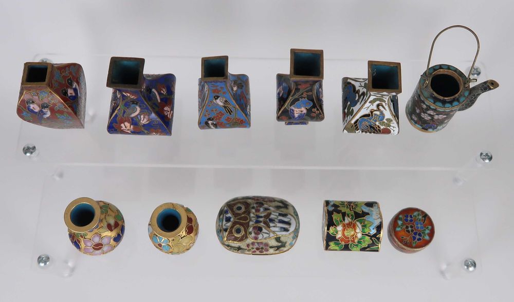 Lote de miniaturas em cloisonné