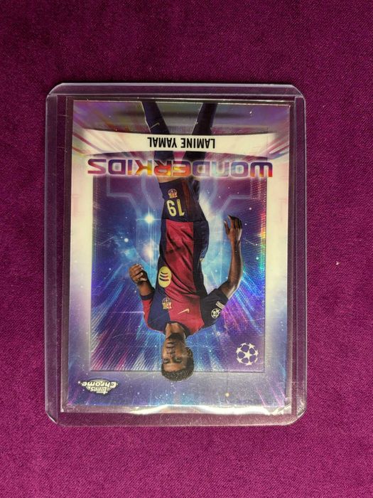 Lamine Yamal card Wonderkids Topps Chrome 2025