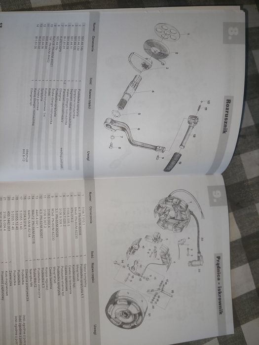 Nowy katalog czesci instrukcja obsługi rama silnik wsk125