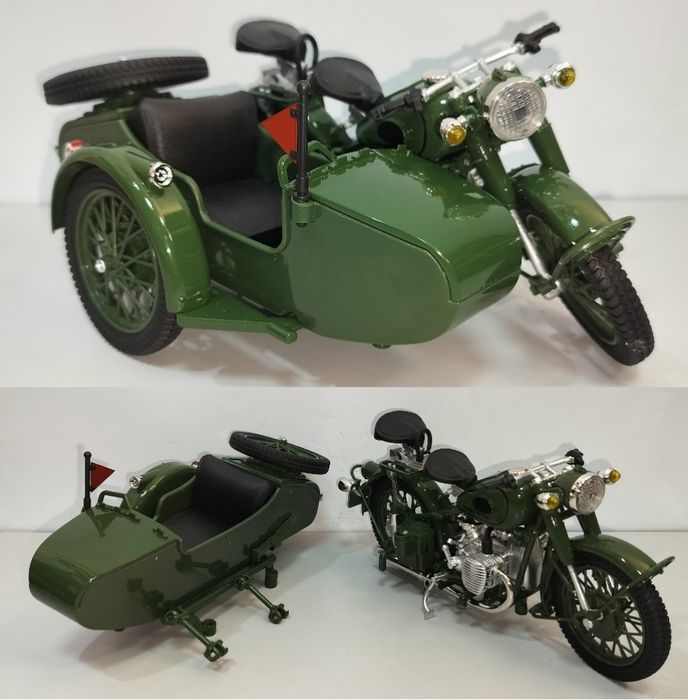 УРАЛ М-72 модель мотоцикла СССР 1:9 Металл Звук Свет