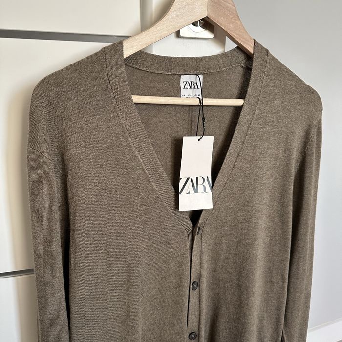 Чоловічий бавовняний кардиган Zara, кофта на ґудзиках зара оригінал