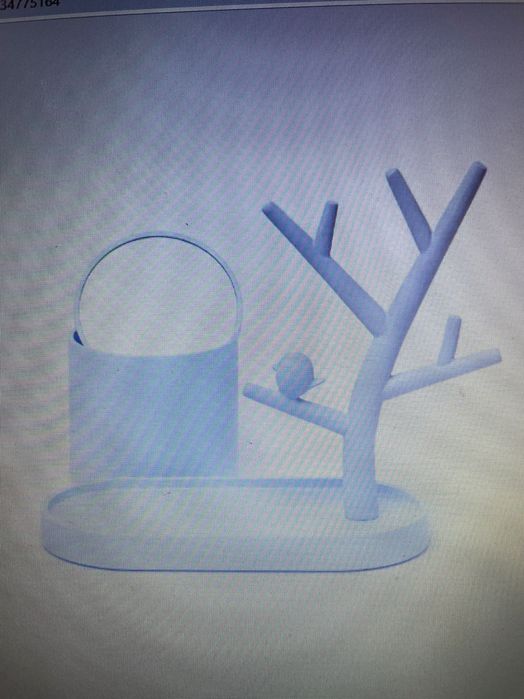 Espelho guarda jóias azul