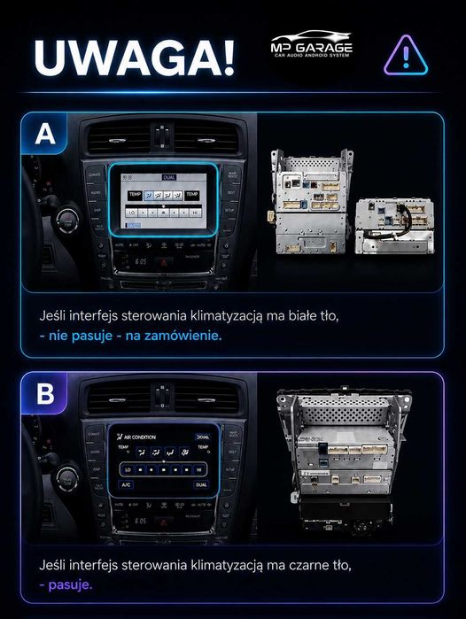Lexus IS200/250/300 Radio Android_14 CarPlay/AndroidAuto 4G Qled LTE Montaż Gwarancja !!!