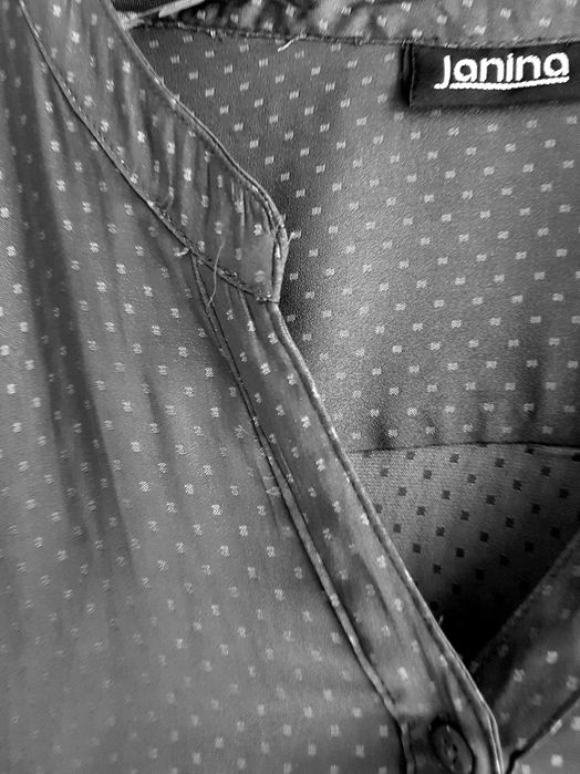 Bluzka koszulowa, jak jedwabna, marki Janina, r. 46 ( XXXL ).