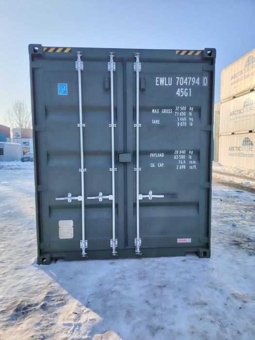 Kontener morski - 12 metrowy, 40 HC OW - Zielony - sprzedam-EP