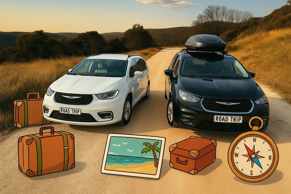 Wynajem bus van Chrysler Pacifica 7os. – wygoda, styl i przestrzeń