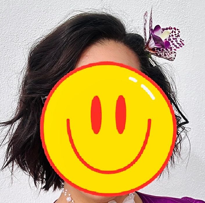 Grampo / Enfeite de cabelo orquídea rosa *novo*