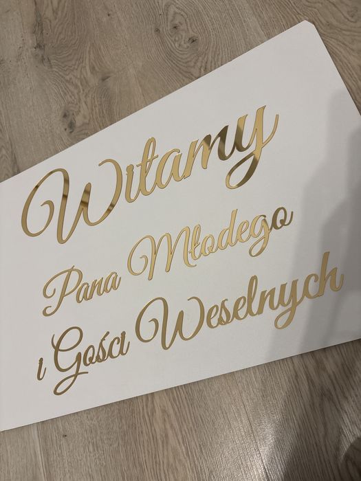 Tablica powitalna na ślub