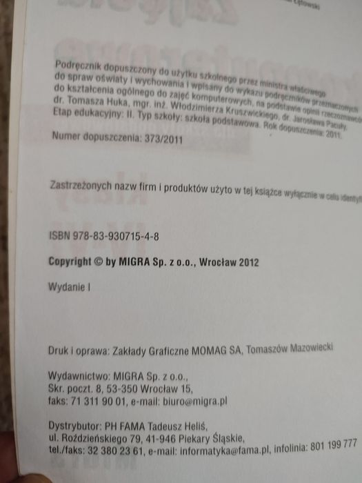 Zajęcia komputerowe klasa 6 i 7