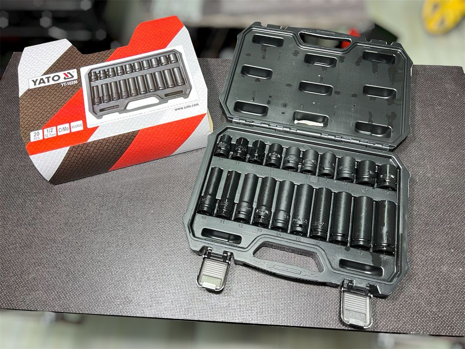 Набор ударных 1/2  головок 20 шт. YATO YT-10256