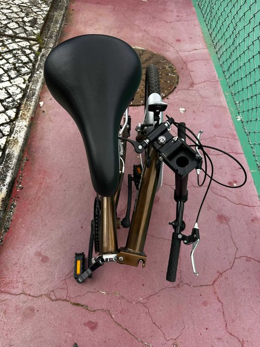 Bicicleta dobrável 20″ com porta‑bagagens e guarda‑lamas