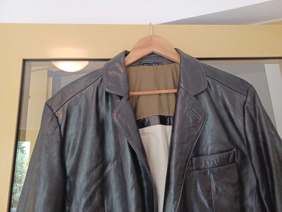 Rewelacyjna skórzana czarna Kurtka marki Heine rozmiar M/L.