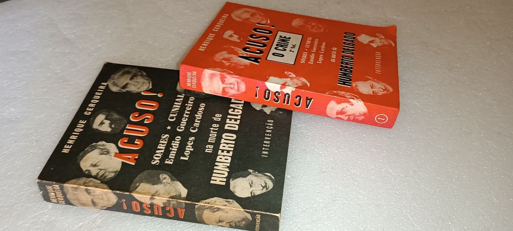 2 antigos livros políticos ACUSO! - O Crime (vol I e II)