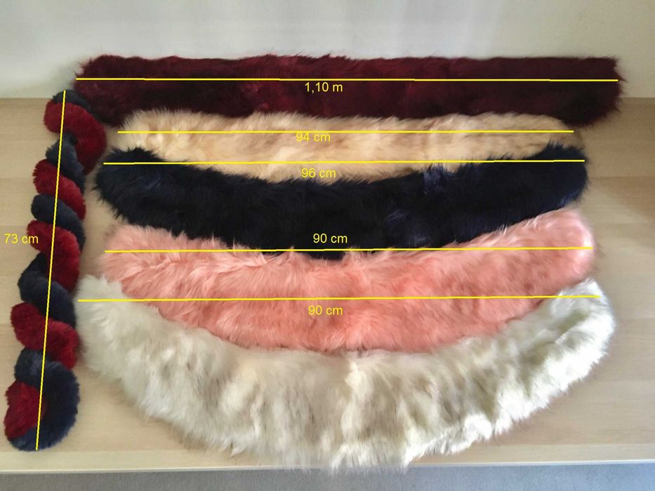 Lote de 6 golas em pêlo sintético