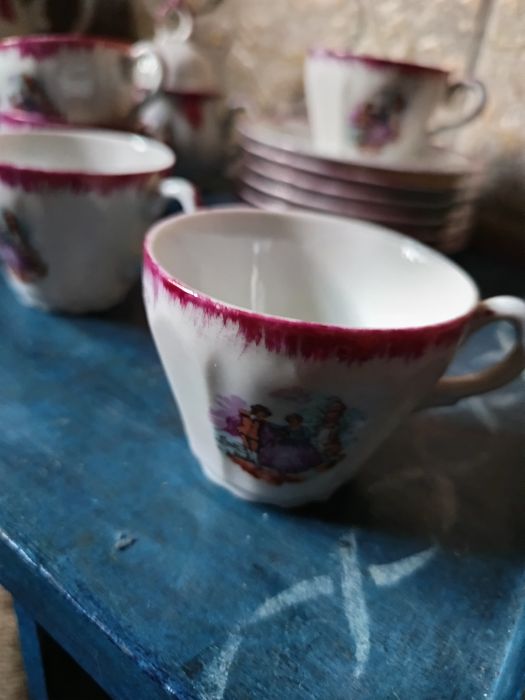 Serviço de café japonês.