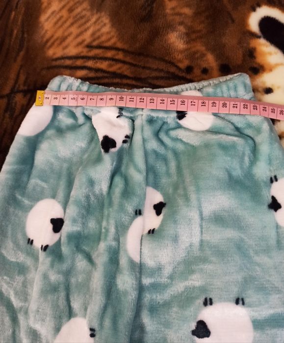 Плюшева натуральна  піжама барашки нова