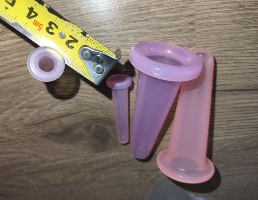 Силиконовые вакуумные банки для лица, в наборе 2 шт