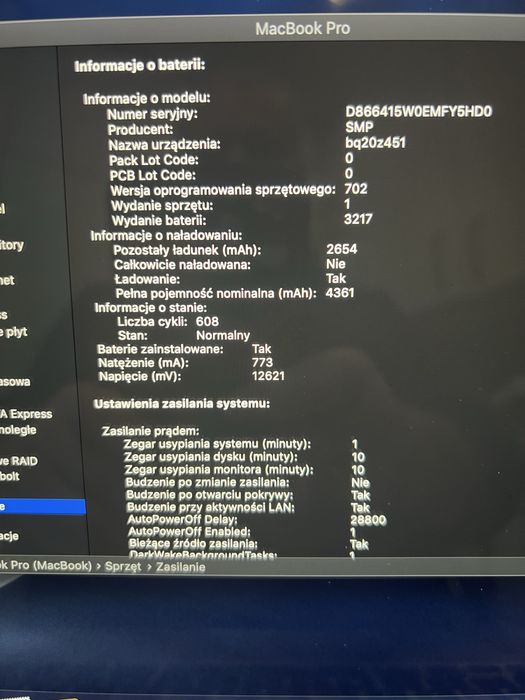 Macbook pro 1502  13,2 cala 512 ssd super stan