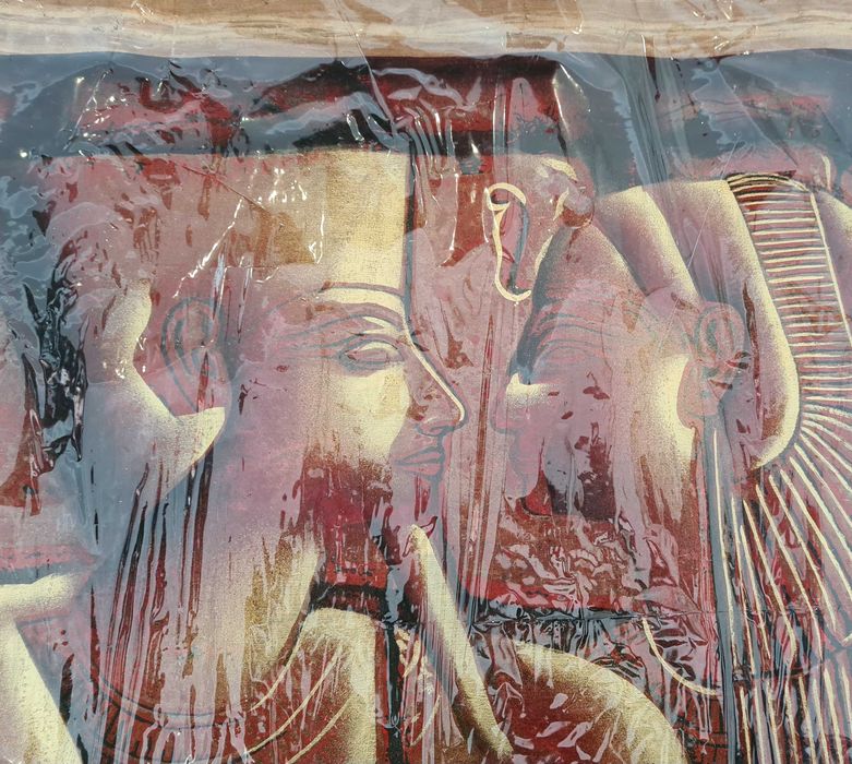 Papiro Egipto Original Amor Faraó 91×64 trabalho manual