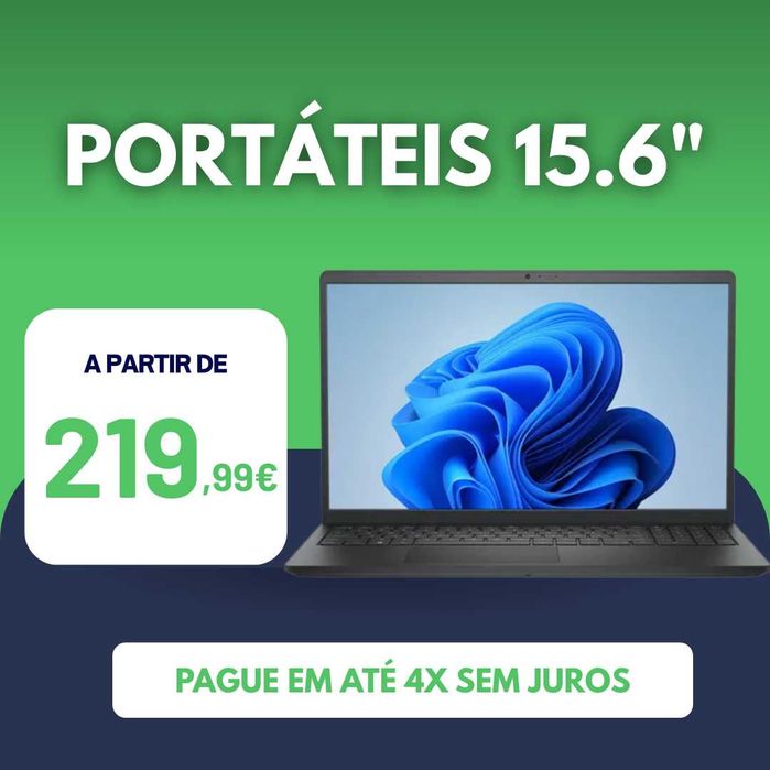 Portáteis de 15.6" polegadas desde 219,99€ | Lenovo | Dell | Garantia | Tech Refurb