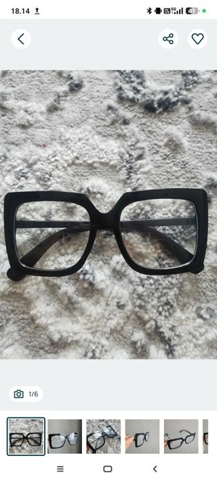 Czarne okulary oprawki zerówki