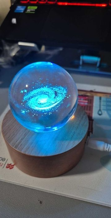 Galaktyka kryształowa kula LED prezent dekoracja