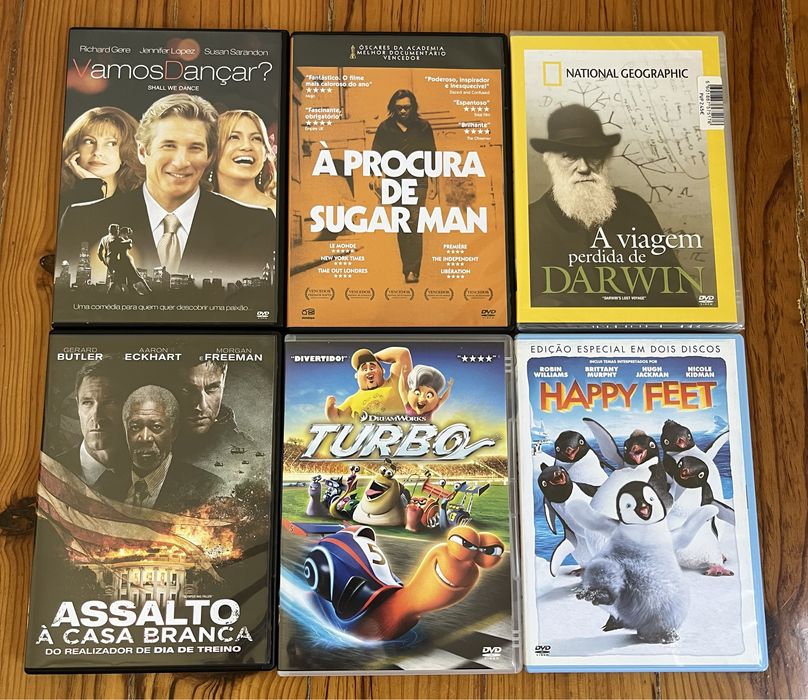 Conjunto de 6 filmes em DVD - 1€ cada