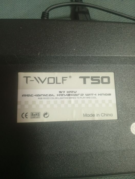 Клавіатура Ігрова TWolf T50 біла