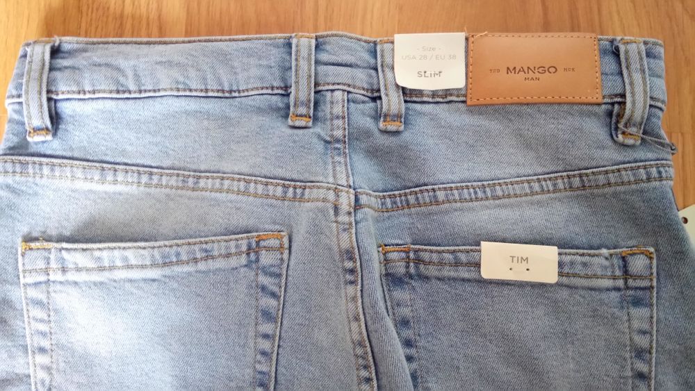 Jeansy slim Mango męskie spodnie proste