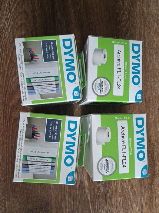 4Etykiety DYMO LabelWriter 38x190mm S0722470 - Nowe, 4 sztuki