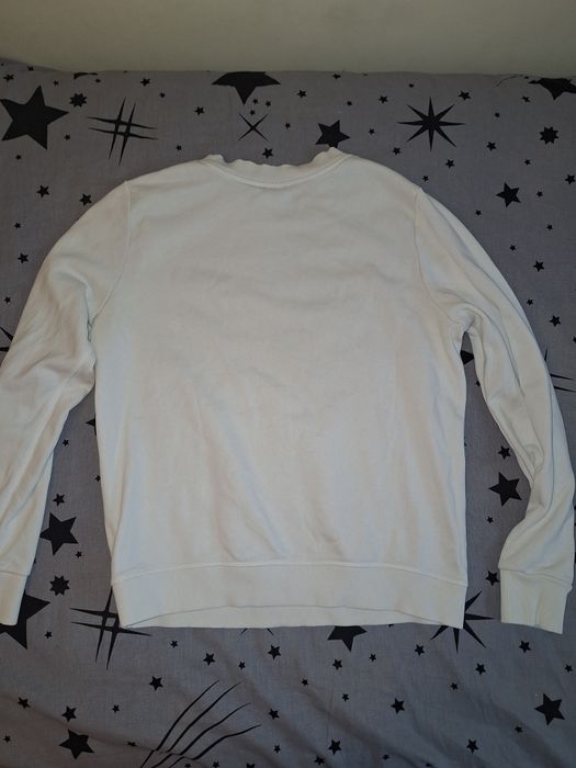 Lacoste bluza biała crewneck klasyk