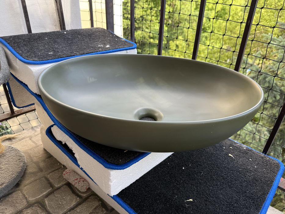 Umywalka Rika Elita Forest Green/Zielony Mat 52x40