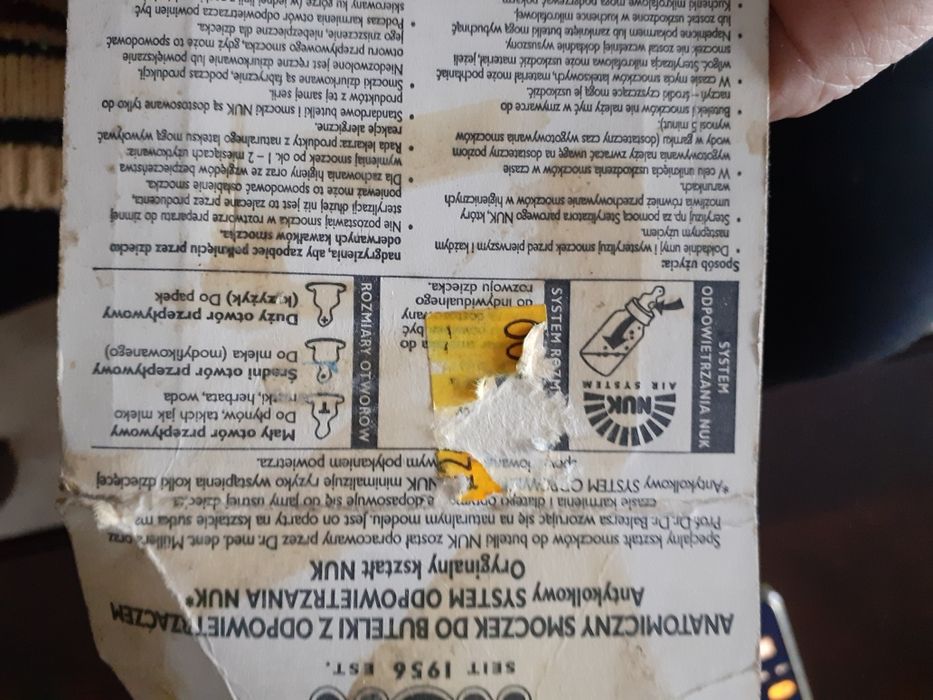 Smoczki dla niemowląt do butelki nuk 0-6m