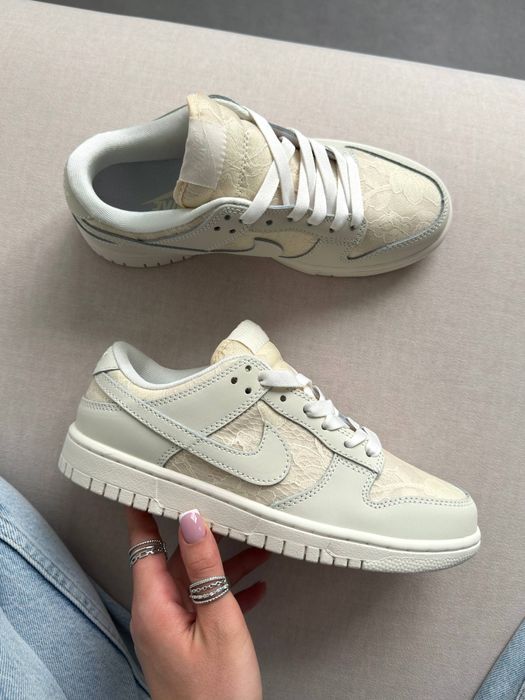 Nike sb dunk low lace pack regal beige трендові жіночі кросівки найк сб данк